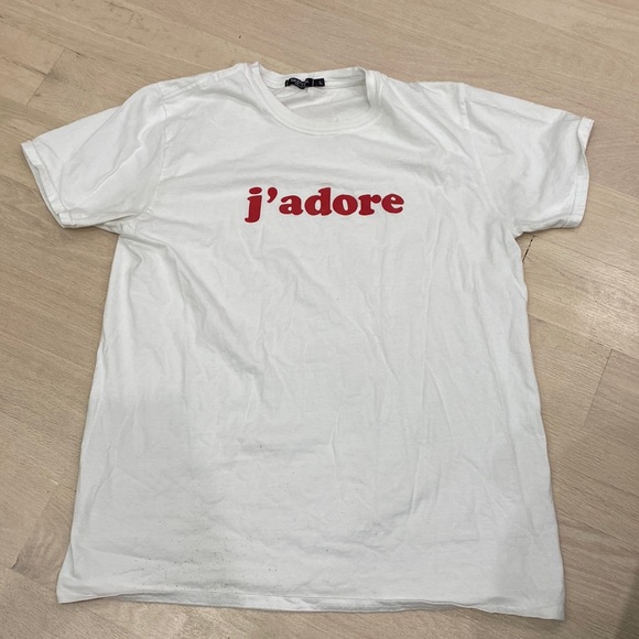 Nasty Gal Tops - 🤍NASTY GAL J’adore White T-shirt - Large